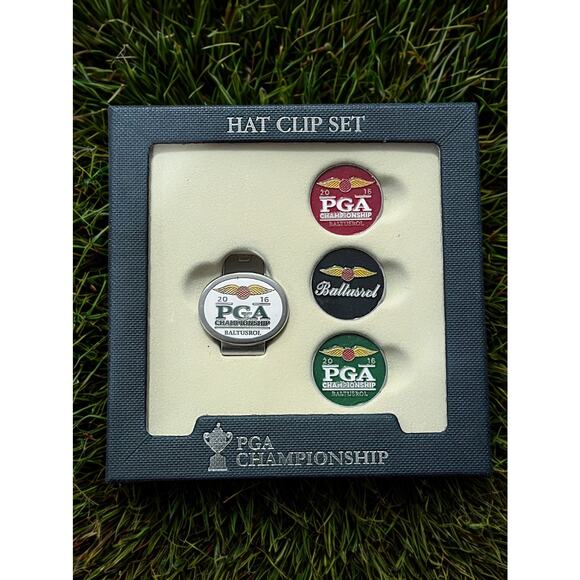 PGA Championship Baltusrol 2016 Official Hat Clip & Ball Marker Set NIB - Picture 1 of 7